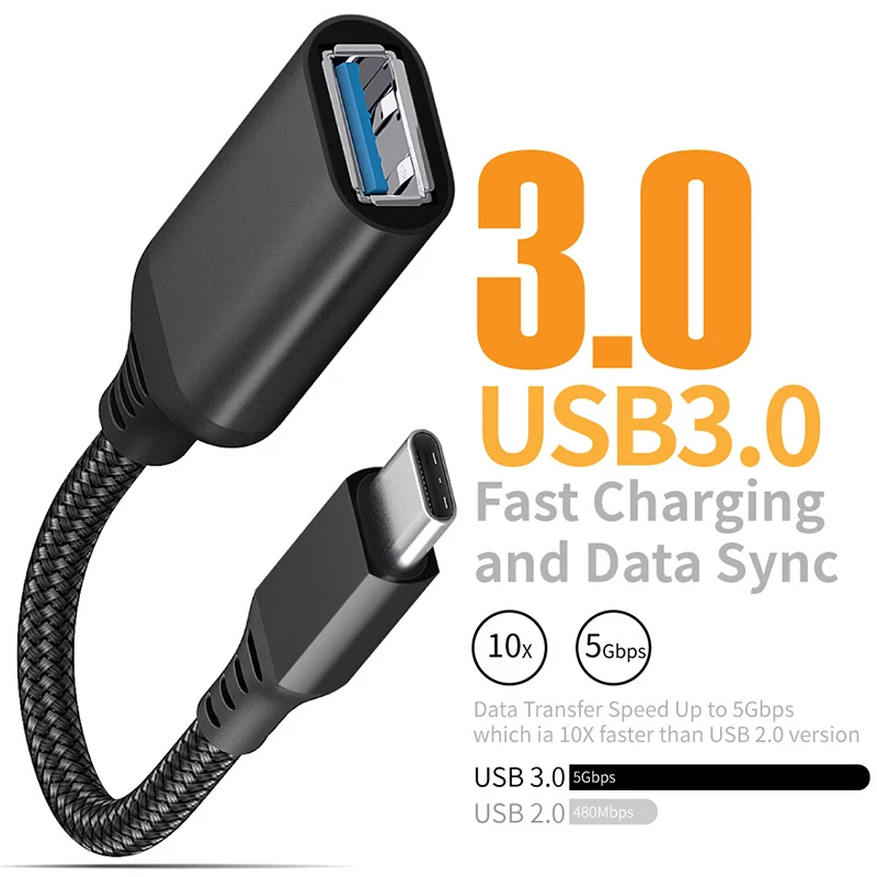Type C To USB Adapter OTG Cable Converter For Huawei Samsung Android Mobile Phones Mini Type-C USB-C TO USB3.0 Data Connectors
Type C To USB Adapter OTG Cable Converter For Huawei Samsung Android Mobile Phones Mini Type-C USB-C TO USB3.0 Data Connectors