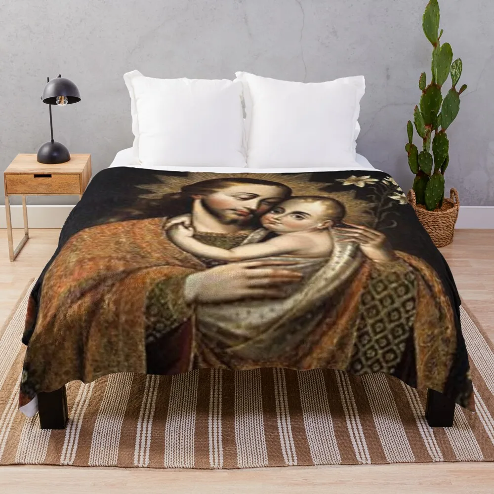 Year of St. Joseph: Saint Joseph and Jesus Throw Blanket Hair Blanket Nap Blanket
Year of St. Joseph: Saint Joseph and Jesus Throw Blanket Hair Blanket Nap Blanket