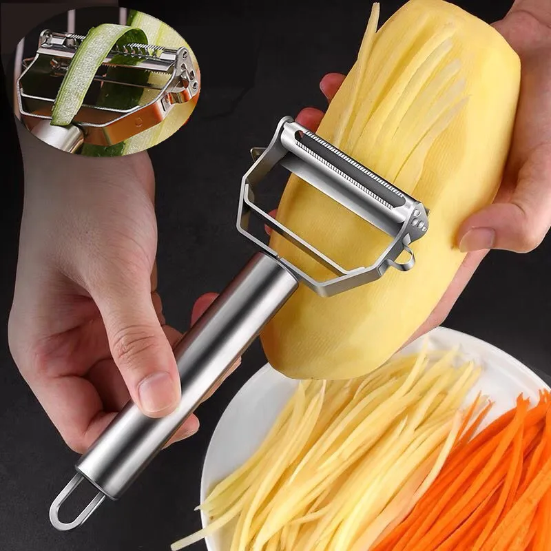 Kitchen Vegetable Peeler Stainless Steel Melon Planer Double-Head Peeler Household Multiple-Function Fruit And Vegetable Peeler
Kitchen Vegetable Peeler Stainless Steel Melon Planer Double-Head Peeler Household Multiple-Function Fruit And Vegetable Peeler