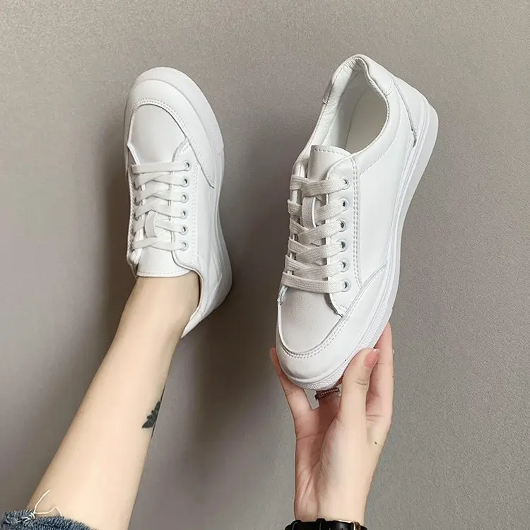 2022 New Fashion Sneakers Ladies Platform Flats Casual Vulcanized Leather Walking Sports White Women's Shoes 2
2022 New Fashion Sneakers Ladies Platform Flats Casual Vulcanized Leather Walking Sports White Women's Shoes 2