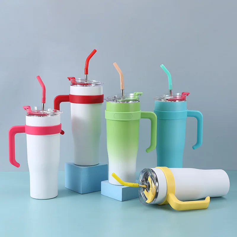 40oz Tumbler With Handle Sublimate Blank Cup Vacuum Stainless Steel Thermo Mug Large Capacity Quencher Car Vaccum Flask Bottle
40oz Tumbler With Handle Sublimate Blank Cup Vacuum Stainless Steel Thermo Mug Large Capacity Quencher Car Vaccum Flask Bottle