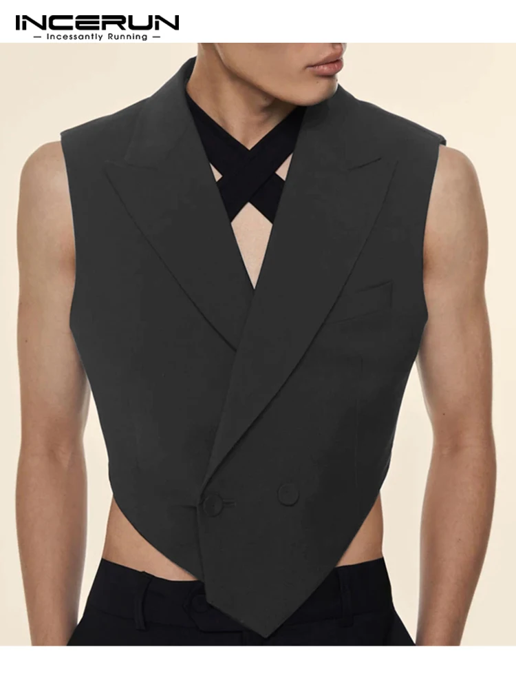 INCERUN Men Vests Solid Color Lapel Sleeveless Button Blazer Elegant Casual Waistcoats Men 2022 Streetwear Leisure Vests S-5XL
INCERUN Men Vests Solid Color Lapel Sleeveless Button Blazer Elegant Casual Waistcoats Men 2022 Streetwear Leisure Vests S-5XL