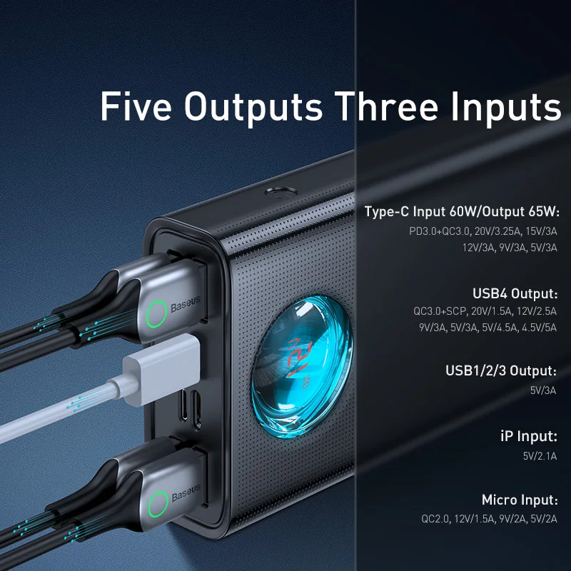 2022. Новый внешний аккумулятор 65 Вт 30000 мАч/20000 мАч PD для быстрой зарядки FCP SCP, внешний аккумулятор, портативное Внешнее зарядное устройство для смартфона
2022. Новый внешний аккумулятор 65 Вт 30000 мАч/20000 мАч PD для быстрой зарядки FCP SCP, внешний аккумулятор, портативное Внешнее зарядное устройство для смартфона