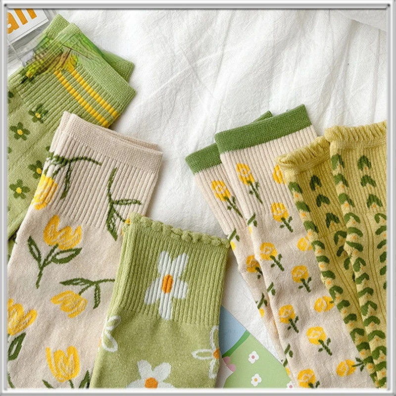 Flower Pattern Sock Casual Style Girls Cute Mid Tube Sock Color Breathable Cotton Short Sock 2022 Spring Women's Clothing
Flower Pattern Sock Casual Style Girls Cute Mid Tube Sock Color Breathable Cotton Short Sock 2022 Spring Women's Clothing
