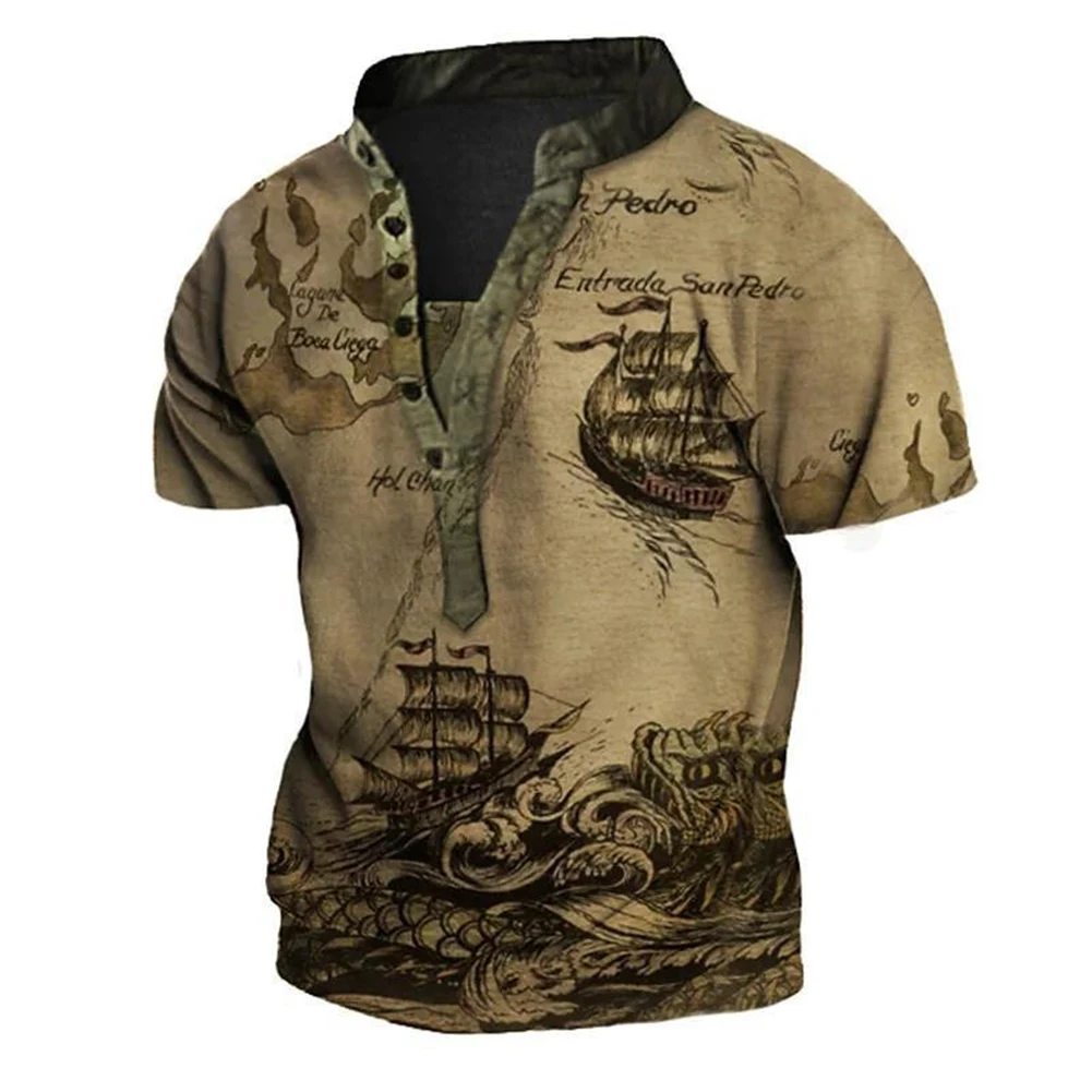 Men Henley T Shirt Retro 3D Printing V Neck Tops Short Sleeve Tee Cool Streetwear Male Sweatshirt Pullover Sweatshirt
Men Henley T Shirt Retro 3D Printing V Neck Tops Short Sleeve Tee Cool Streetwear Male Sweatshirt Pullover Sweatshirt