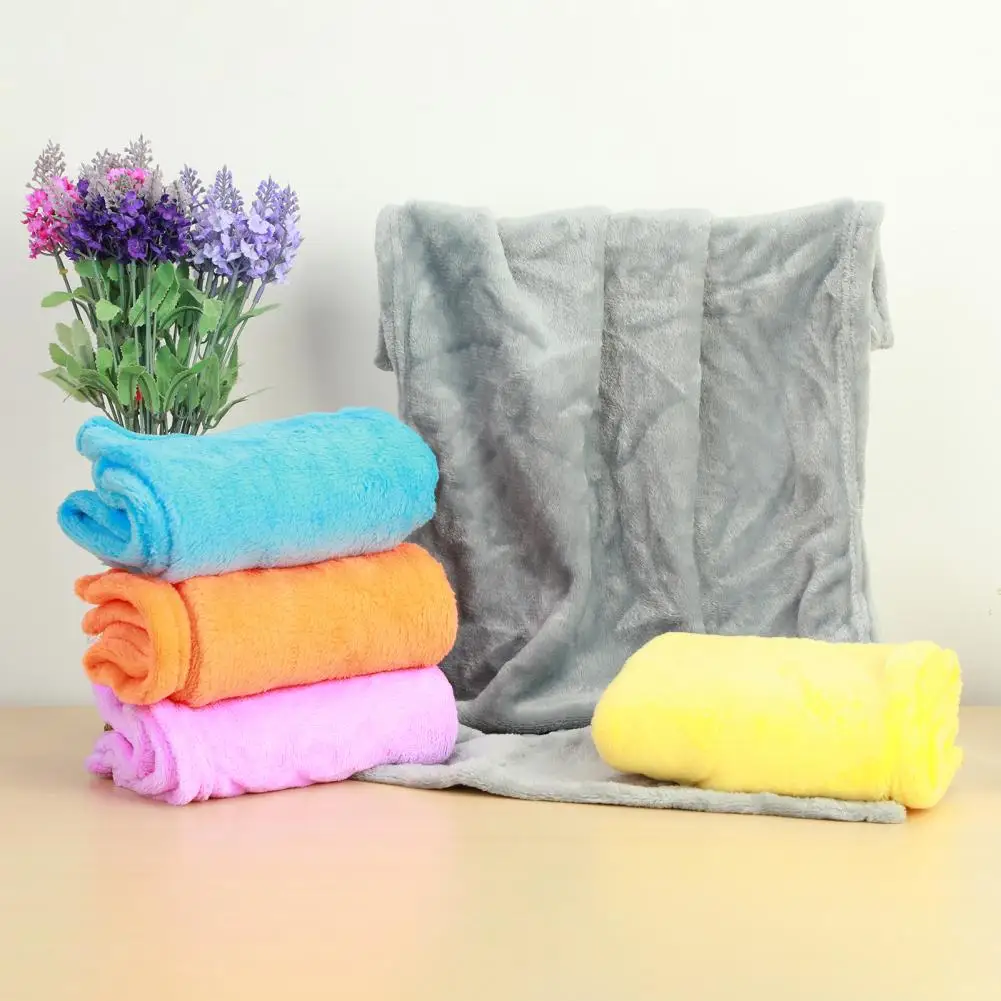 

Coral Fleece Blankets Super Soft Shaggy Universal Solid-color Fleece Blankets for Sofa Thickened Winter Bed Blanket Bedspread