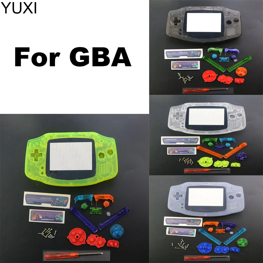 YUXI 1pcs For GBA Shells Housing Cover W/ Color Rubber Pads Button Dreamy Full Set Shell Case For GameBoy Advance Game Console
YUXI 1pcs For GBA Shells Housing Cover W/ Color Rubber Pads Button Dreamy Full Set Shell Case For GameBoy Advance Game Console