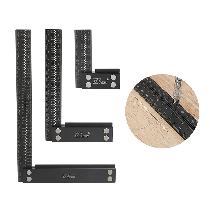 Woodworking Scribe Ruler Precise Carpenter Square Layout Tool Parallel Line Marker Points Multi-Function Right Angle Ruler
Woodworking Scribe Ruler Precise Carpenter Square Layout Tool Parallel Line Marker Points Multi-Function Right Angle Ruler