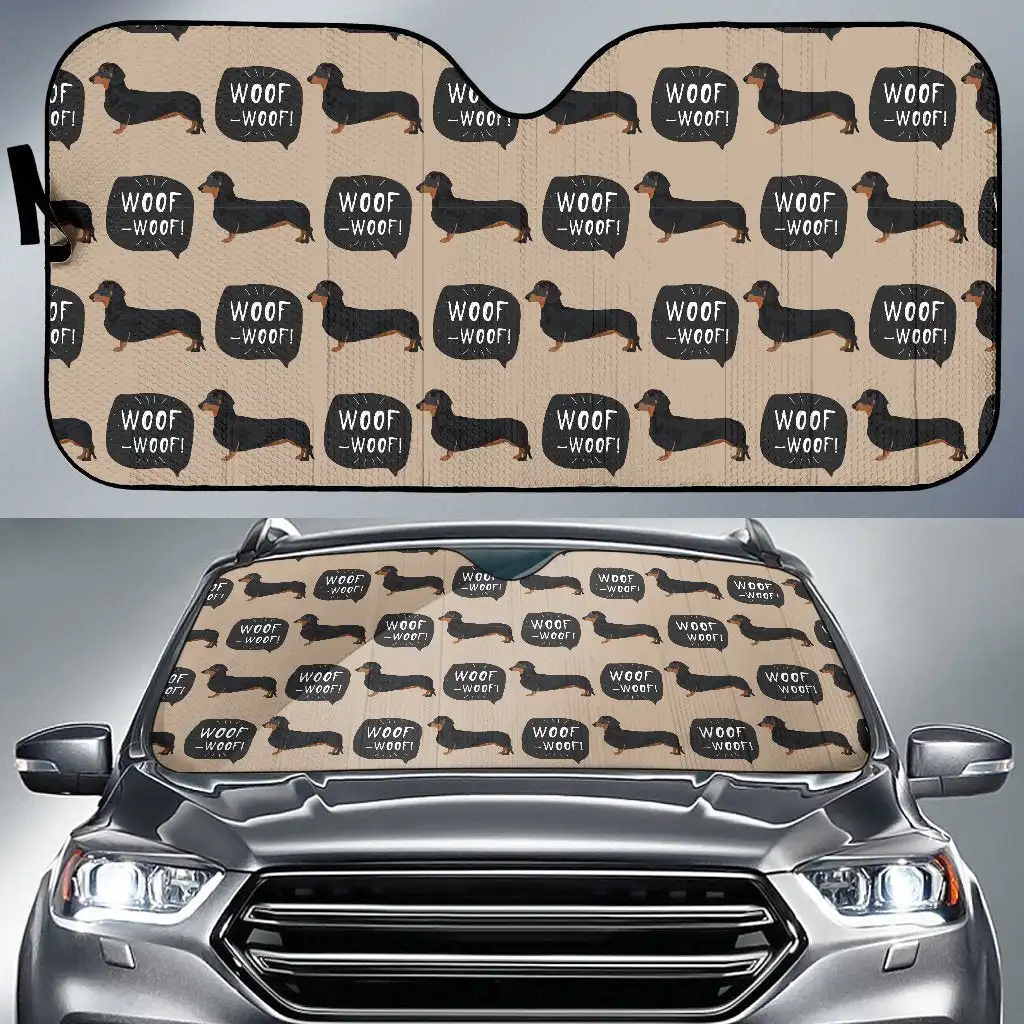 Wiener Dog Woof Woof Dachshund Pattern Print Auto Sun Shade Car Windshield Window Cover Sunshade
Wiener Dog Woof Woof Dachshund Pattern Print Auto Sun Shade Car Windshield Window Cover Sunshade
