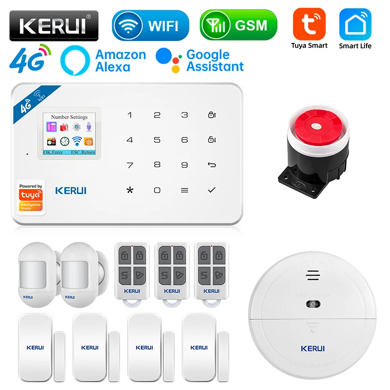 KERUI W184 GSM 4G WIFI Security Protection Tuya APP Smart Home Alarms Anti Theft Security Alarm System Home Package 6 Languages
KERUI W184 GSM 4G WIFI Security Protection Tuya APP Smart Home Alarms Anti Theft Security Alarm System Home Package 6 Languages
