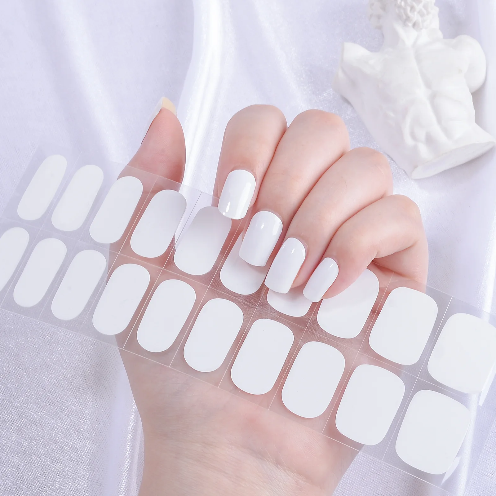 Fashion Solid Color Design Gel Nail Art Stickers Full Cover Woman Nail Decor Transparent Flash Nails Wraps Gel Nail Stickers
Fashion Solid Color Design Gel Nail Art Stickers Full Cover Woman Nail Decor Transparent Flash Nails Wraps Gel Nail Stickers