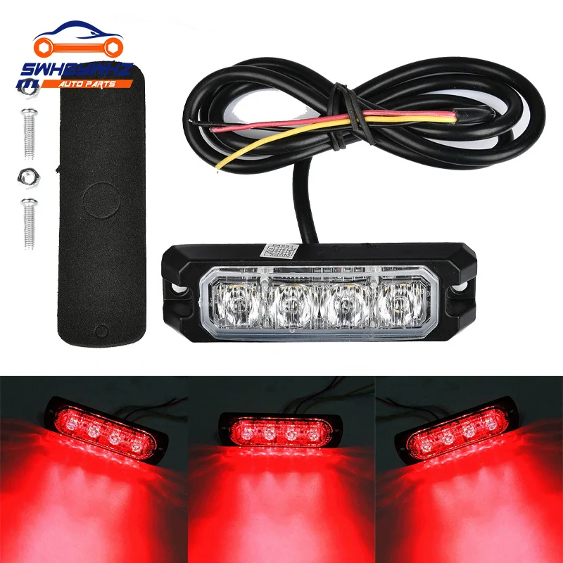 4LED 12V/24V Car Strobe Warning Lighting Grill Flashing Breakdown Emergency Lamp Auto Truck Trailer Beacon Buld
4LED 12V/24V Car Strobe Warning Lighting Grill Flashing Breakdown Emergency Lamp Auto Truck Trailer Beacon Buld