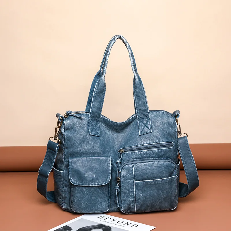 New Fashion Bag for Women Vintage Soft PU Leather Handbags Large Capacity Tote Bag Many Pokects Messenger Bag Shoulder Bag
New Fashion Bag for Women Vintage Soft PU Leather Handbags Large Capacity Tote Bag Many Pokects Messenger Bag Shoulder Bag
