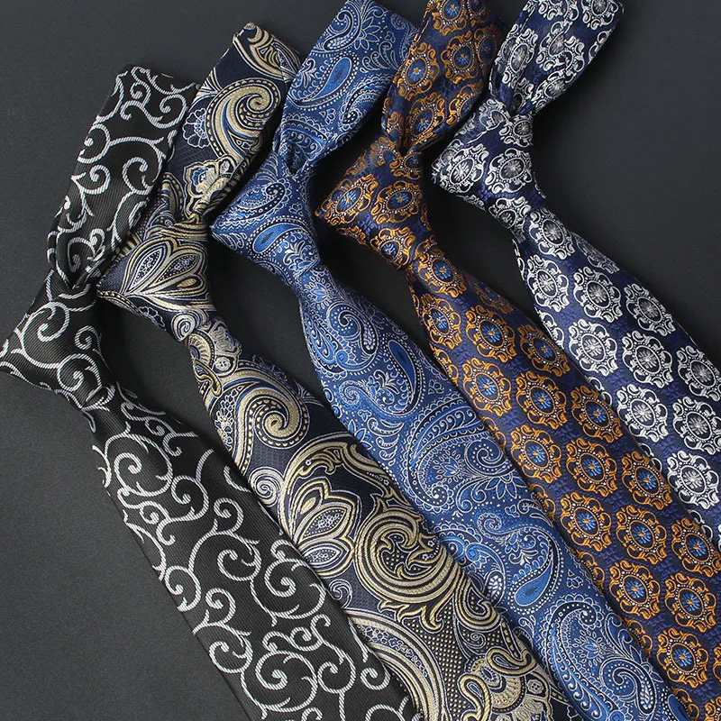 New Tide Men's Paisley Floral Polyester Tie 7cm for Groom Wedding Formal Ties Flower Floral Jacquard Necktie Accessories
New Tide Men's Paisley Floral Polyester Tie 7cm for Groom Wedding Formal Ties Flower Floral Jacquard Necktie Accessories