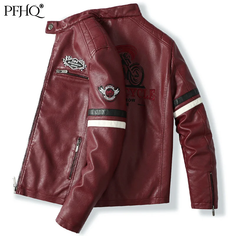 PFHQ 2021 Men's Leather Jackets Fashion Clothing Motor coats Stand Collar Patchwork Slim Thin Autumn PU Artificial Warm 21D1189
PFHQ 2021 Men's Leather Jackets Fashion Clothing Motor coats Stand Collar Patchwork Slim Thin Autumn PU Artificial Warm 21D1189