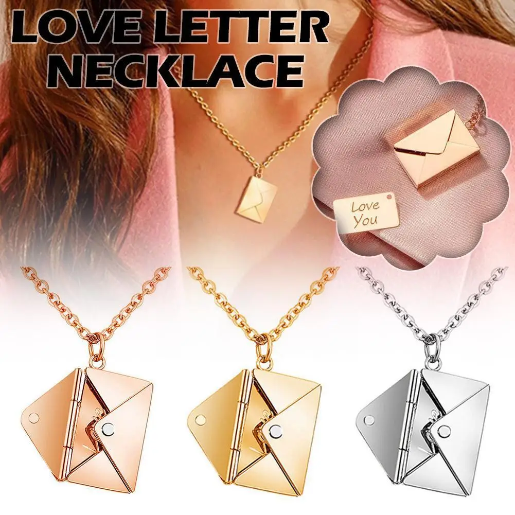 Love Letter Envelope Pendant Necklace Customized Stainless Steel Jewelry Confession Love You For Valentine Day Mother Day G G2L6
Love Letter Envelope Pendant Necklace Customized Stainless Steel Jewelry Confession Love You For Valentine Day Mother Day G G2L6