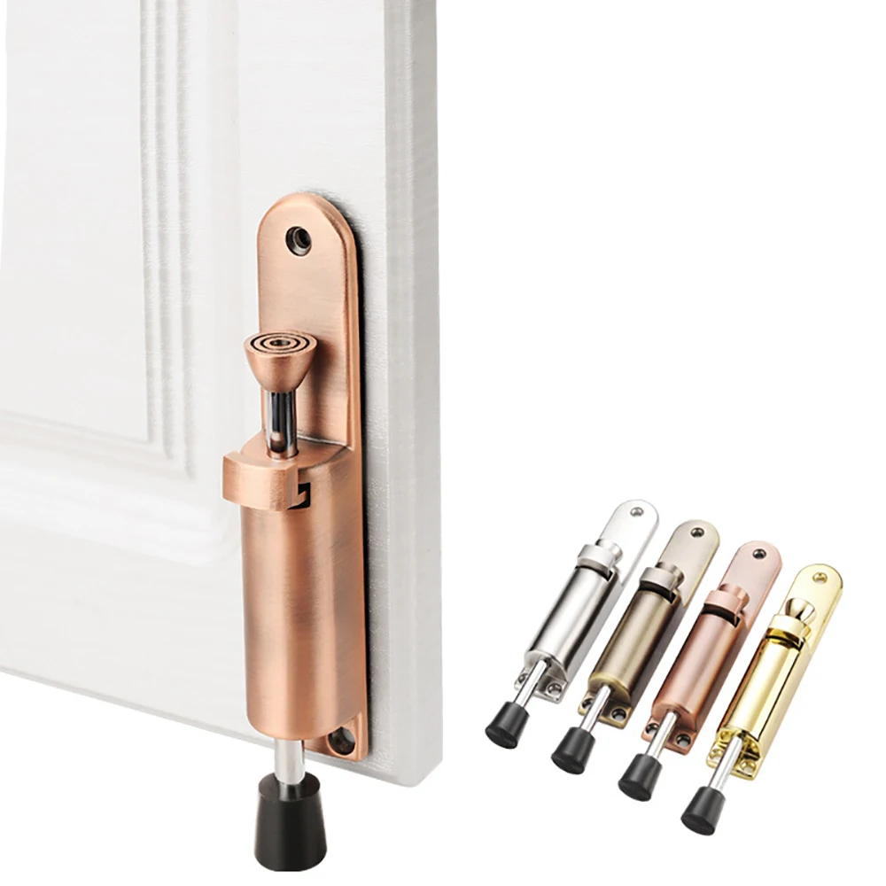 

Zinc Alloy Foot-operated Lever Door Stops Adjustable Kickdown Bronze Door Holder Door Stop Hardware Door Buffer Fittings