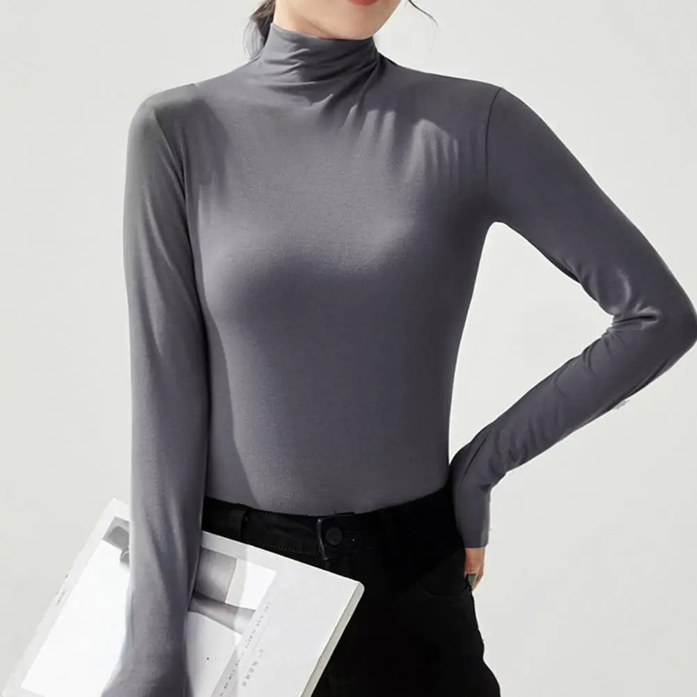 Tee Shirt Half High Collar Skin-Touch Close-Fitting Simple Pure Colors Warm Bottoming Top Bottoming T-shirt Female Clothing
Tee Shirt Half High Collar Skin-Touch Close-Fitting Simple Pure Colors Warm Bottoming Top Bottoming T-shirt Female Clothing