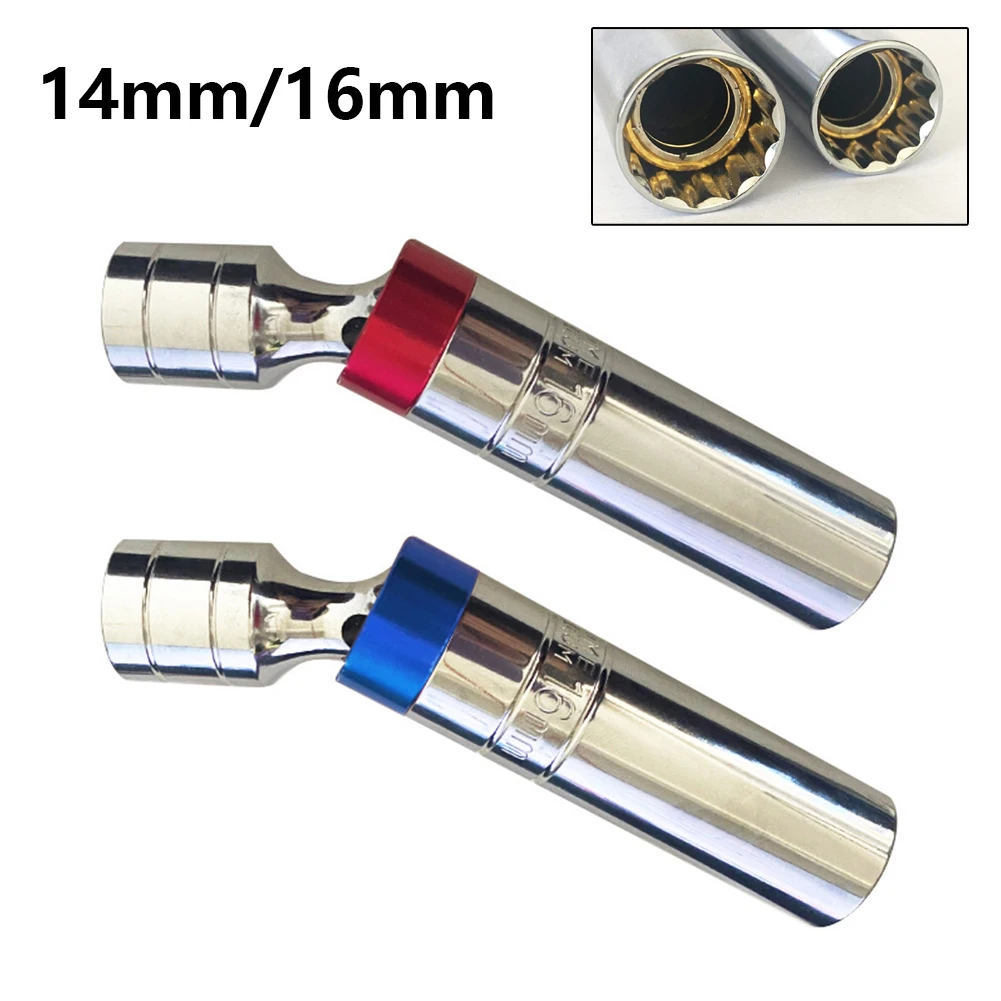 1pc Fire-mouth Plug Socket Wrench 3/8'' Drives Spark Plug Socket Remover Wrench Universal Joint Repairing Removal Tool 14/16mm
1pc Fire-mouth Plug Socket Wrench 3/8'' Drives Spark Plug Socket Remover Wrench Universal Joint Repairing Removal Tool 14/16mm