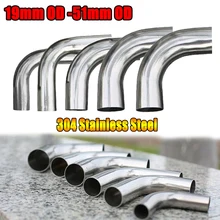 19mm 25mm 32mm 38mm 51mmOD Sanitary Butt Weld 90 Degree Elbow Bend Pipe 304 stainless steel car exhaust pipe muffler welded pipe
