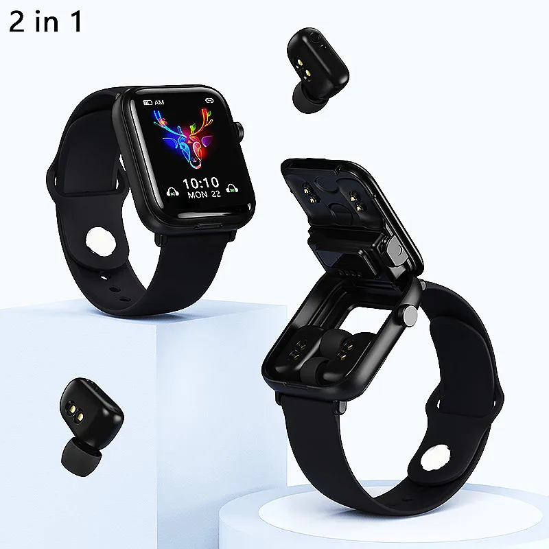 2 In 1 Headset Smart Watch With Bluetooth Headset X5 Tws Man Sports Fitness Waterproof Bracelet 1.69 Inch Full Touch Black Women
2 In 1 Headset Smart Watch With Bluetooth Headset X5 Tws Man Sports Fitness Waterproof Bracelet 1.69 Inch Full Touch Black Women