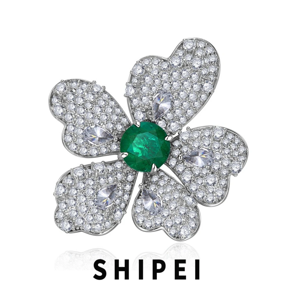 SHIPEI Luxury Solid 925 Sterling Silver 8*8 MM Emerald White Sapphire Gemstone Wedding Party Flowers Ring For Women Wholesale
SHIPEI Luxury Solid 925 Sterling Silver 8*8 MM Emerald White Sapphire Gemstone Wedding Party Flowers Ring For Women Wholesale