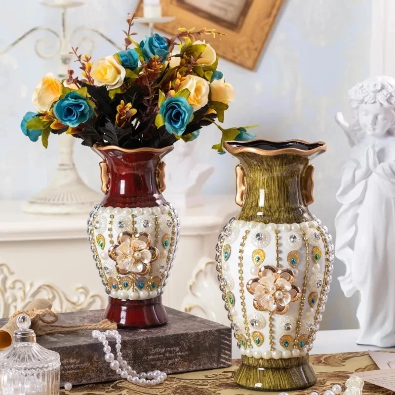 30CM European Ceramic Vase Stereoscopic Dried Fowers Arrangement Wobble Plate Living Room Entrance Ornaments Home Decorations
30CM European Ceramic Vase Stereoscopic Dried Fowers Arrangement Wobble Plate Living Room Entrance Ornaments Home Decorations