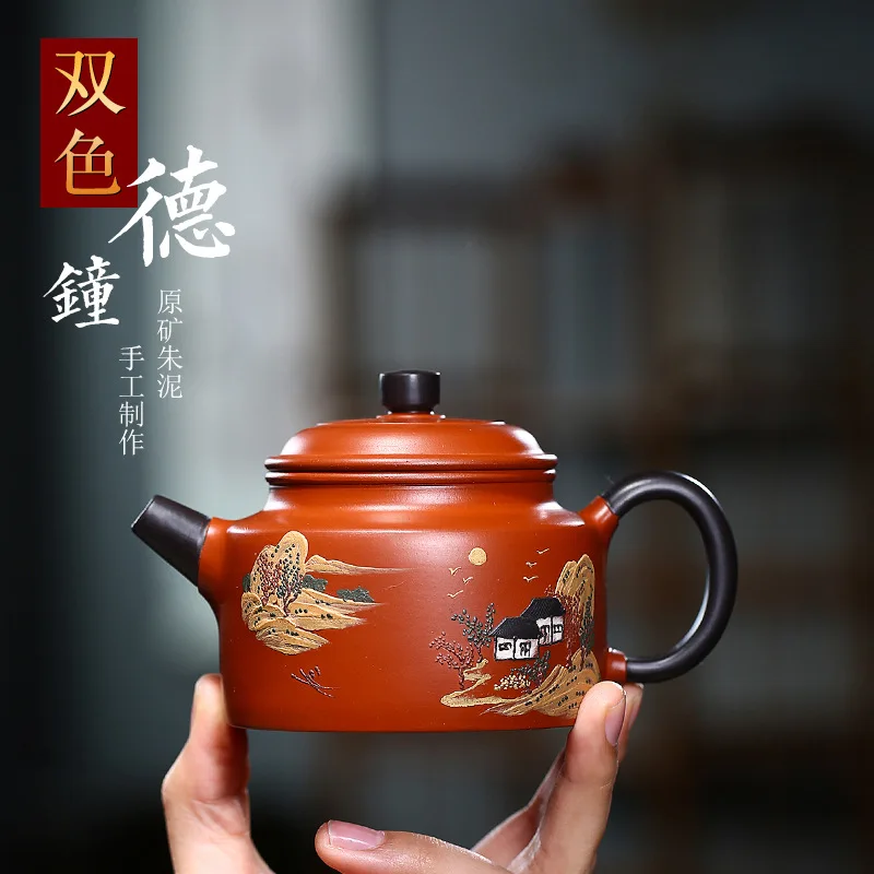 Yixing purple clay pot raw ore Zhu ni da hong pao two-color Dezhong pot famous pure hand-painted bubble teapot tea set
Yixing purple clay pot raw ore Zhu ni da hong pao two-color Dezhong pot famous pure hand-painted bubble teapot tea set