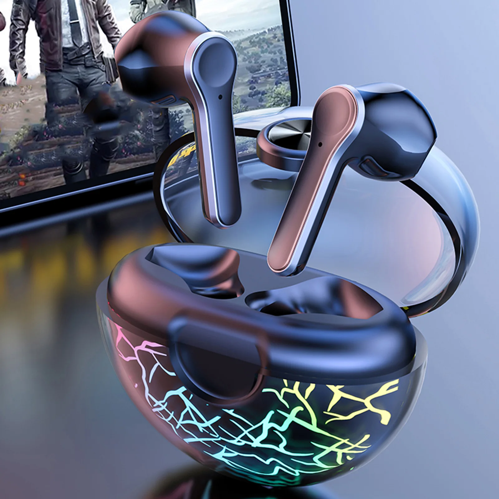 Bluetooth wireless active noise cancellation headphones transparent space capsule colorful endurance long sound quality good 012
Bluetooth wireless active noise cancellation headphones transparent space capsule colorful endurance long sound quality good 012