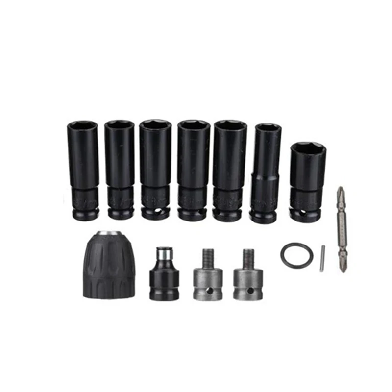 14 In 1 7 Sleeve 14-22Mm Electric Wrench Hex Socket Head Set Kit Electric Wrench Adapter For Impact Wrench Drill
14 In 1 7 Sleeve 14-22Mm Electric Wrench Hex Socket Head Set Kit Electric Wrench Adapter For Impact Wrench Drill