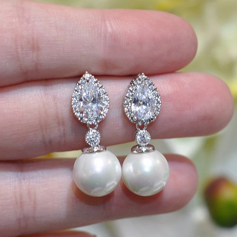 Newly Women's Simulated Pearl Earrings Silver Color Exquisite Girls Ear Piercing Earrings Daily Wear Party Trendy Jewelry
Newly Women's Simulated Pearl Earrings Silver Color Exquisite Girls Ear Piercing Earrings Daily Wear Party Trendy Jewelry