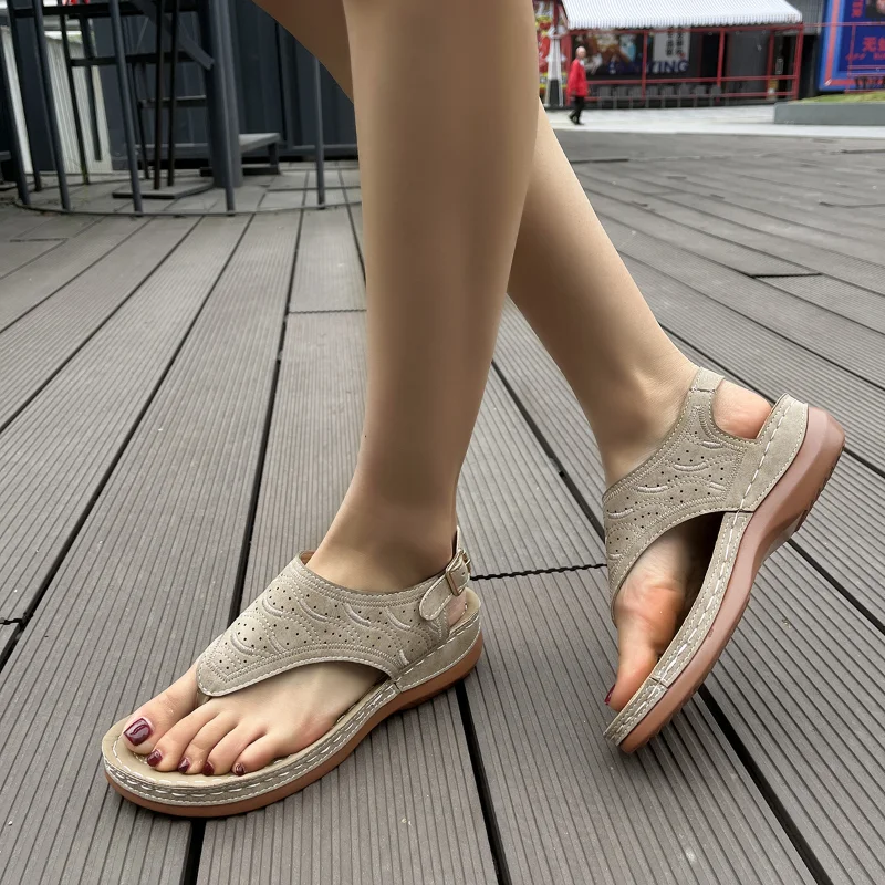 

Lady Shoes on Sale 2023 Summer Platform Women's Sandals Casual One Word Buckle Flip Flops Concise Low Heel Female Sandal Zapatos