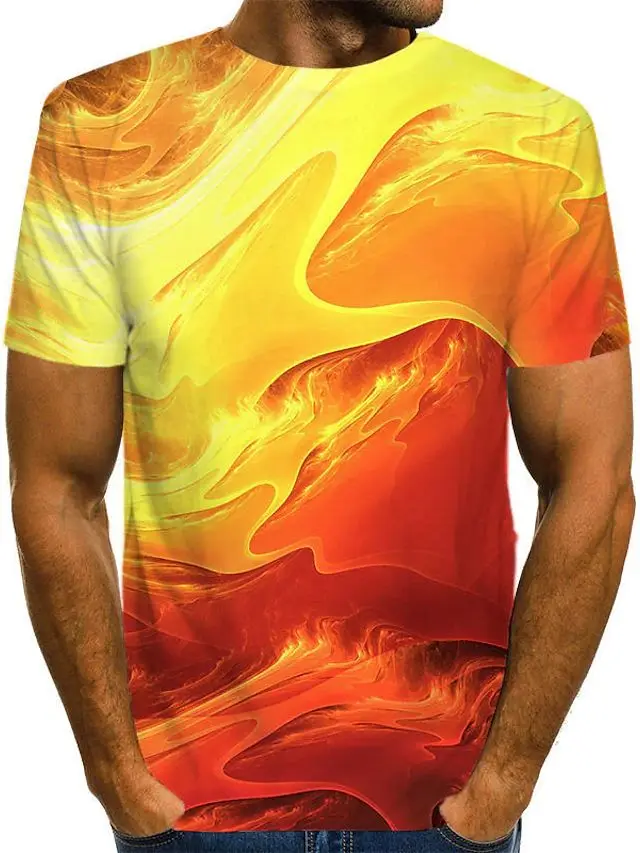 New Summer Men's 3D Print Pattern T-shirt Loose Casual Clothes Short-sleeved Fashion Trend Round Neck Tops
New Summer Men's 3D Print Pattern T-shirt Loose Casual Clothes Short-sleeved Fashion Trend Round Neck Tops