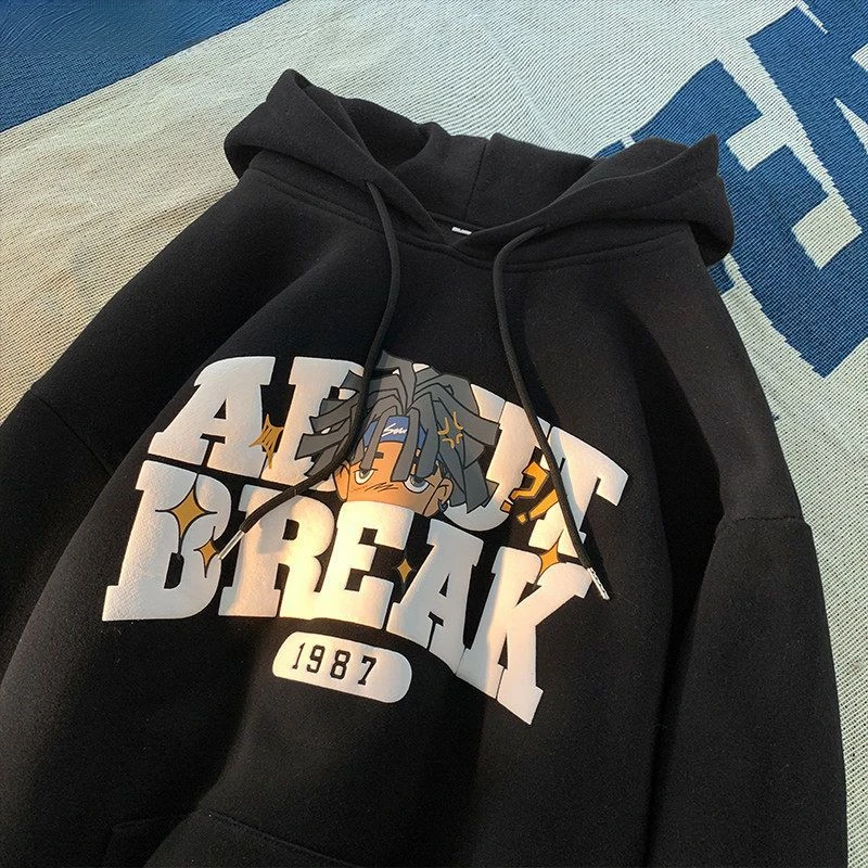 Spring and autumn creative cartoon alphabet hooded sweater men and women oversize casual high street tide brand couple jacket
Spring and autumn creative cartoon alphabet hooded sweater men and women oversize casual high street tide brand couple jacket