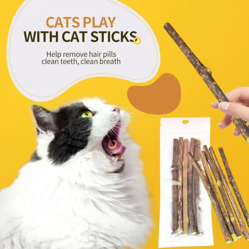 

2/4/5PCS Funny Natural Plants Cat Molar Stick Improve Appetite Cat Snacks Sticks No Additives Cat Toy Pet Supplies Toys Green