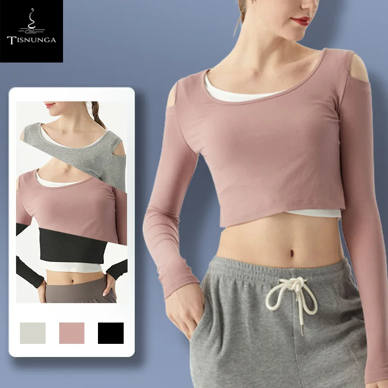 TISNUNGA Spring and Summer Contrast Color Fake Two-Piece Navel Hollow Sports Long-Sleeved Shirt Sexy Loose Fitness Yoga Clothes
TISNUNGA Spring and Summer Contrast Color Fake Two-Piece Navel Hollow Sports Long-Sleeved Shirt Sexy Loose Fitness Yoga Clothes