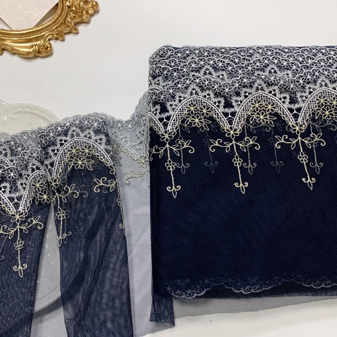 10 Yards Retro Lace Trim DIY Bra Accessories Floral Dark Blue Nylon Lace for Legging Sewing Crafts Lingerie Needle Work
10 Yards Retro Lace Trim DIY Bra Accessories Floral Dark Blue Nylon Lace for Legging Sewing Crafts Lingerie Needle Work