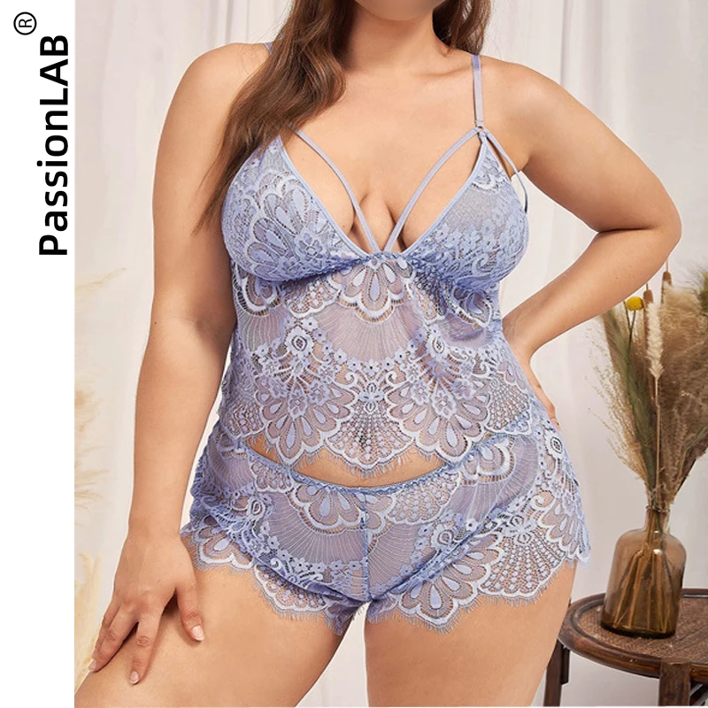 PassionLAB Hot Nighty Women Plus Size Sexy Lace Erotic Pajamas Women's Nightdresses Lingerie Transparent Outfit белье для интиму
PassionLAB Hot Nighty Women Plus Size Sexy Lace Erotic Pajamas Women's Nightdresses Lingerie Transparent Outfit белье для интиму