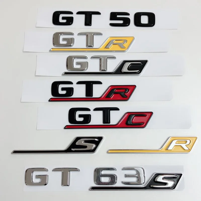 

3D ABS Rear Trunk Decal Emblem Badge Sticker For Mercedes AMG GT R S C GTR GTS GT50 GT43 GT53 GT63S W190 W251 Car Accessories