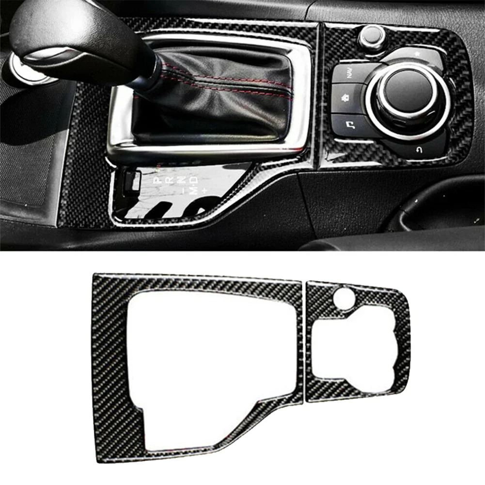 2 PCS Carbon Fiber Car Gear Shift Panel Frame Cover Trim Fit For Mazda 3 Axela 2013 2014 2015 2016 Car Replacement Accessories
2 PCS Carbon Fiber Car Gear Shift Panel Frame Cover Trim Fit For Mazda 3 Axela 2013 2014 2015 2016 Car Replacement Accessories