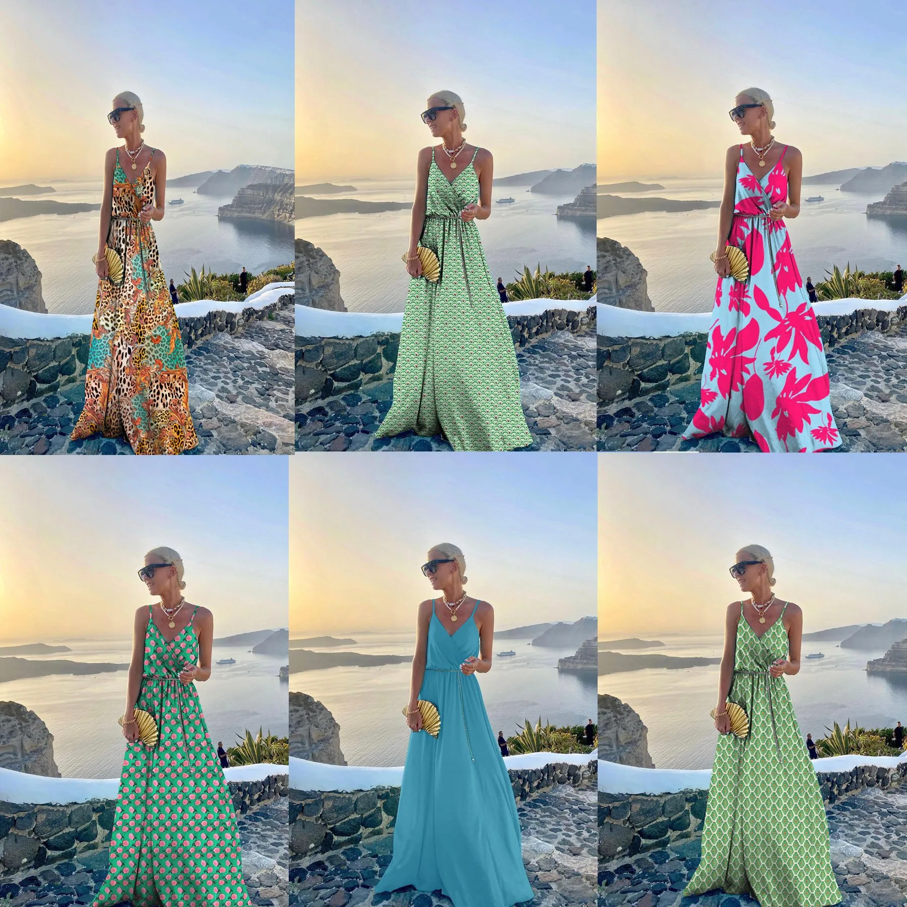 Summer Hot Suspender Commuter Dress Fashion Belt Printed Large Pendulum Dress Bohemian Dress Summer Dress Women Dress
Summer Hot Suspender Commuter Dress Fashion Belt Printed Large Pendulum Dress Bohemian Dress Summer Dress Women Dress