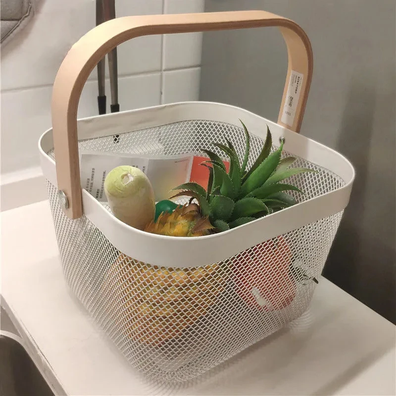 Home Storage Basket Iron Mesh Plastic Mesh Storage Basket Desktop Storage Basket Portable Picnic Fruit Basket
Home Storage Basket Iron Mesh Plastic Mesh Storage Basket Desktop Storage Basket Portable Picnic Fruit Basket