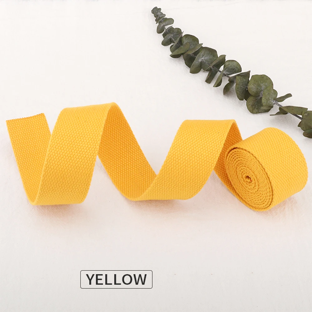 

5/10/50Yards 20/25/38mm Wide YELLOW Polyester Strapping High Quality New Outdoor Backpack Bag Parts Diy Canvas Ribbons