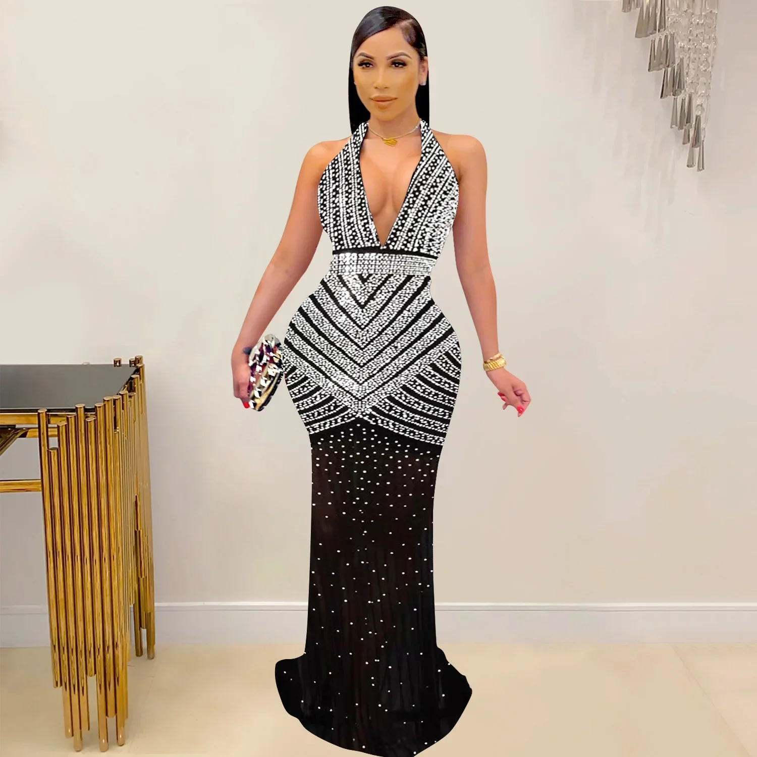 Znaiml Sexy Autumn Christmas Evening Party Dresses Women Halter Neck Diamonds Rhinestones Backless Birthday Prom Long Vestidos
Znaiml Sexy Autumn Christmas Evening Party Dresses Women Halter Neck Diamonds Rhinestones Backless Birthday Prom Long Vestidos