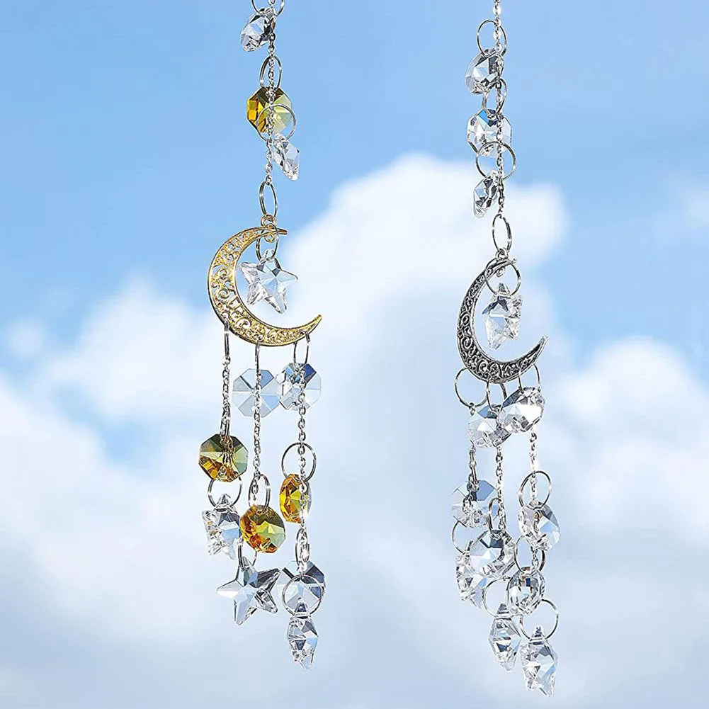 Hanging SSuncatcher Moon Wind Chimes Window Rainbow Maker Crystal Sun Catcher Pendants Garden Decor Home Decoration
Hanging SSuncatcher Moon Wind Chimes Window Rainbow Maker Crystal Sun Catcher Pendants Garden Decor Home Decoration