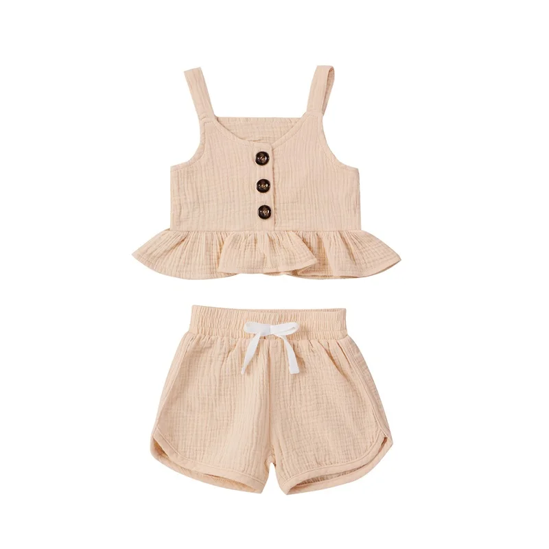 Summer Baby Girls Cotton Clothes Suits Sleeveless Top and Short Pants Infants Kids Children Suits
Summer Baby Girls Cotton Clothes Suits Sleeveless Top and Short Pants Infants Kids Children Suits