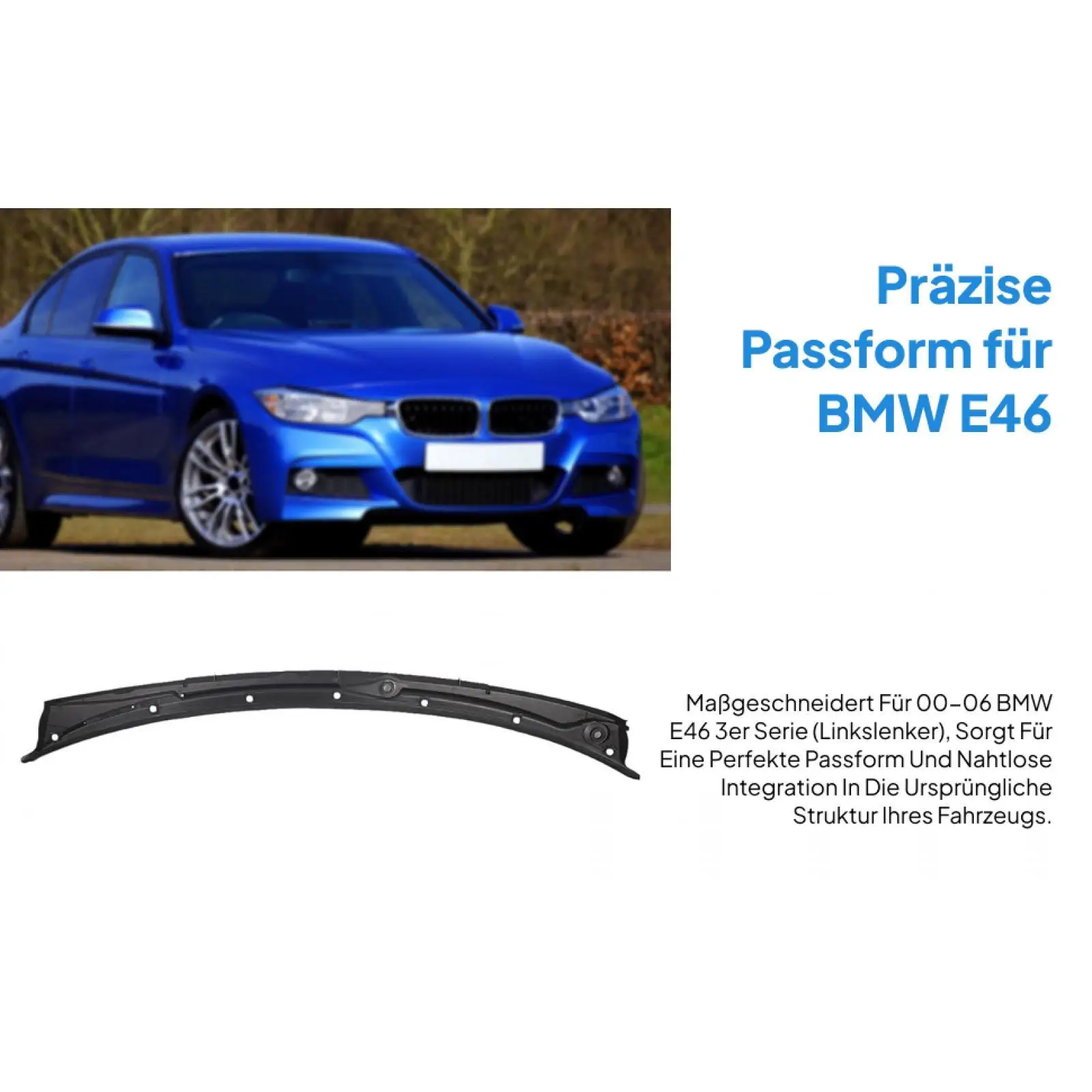 Капот стеклоочистителя 51718232894 Простая установка Черный для BMW 330ci
Капот стеклоочистителя 51718232894 Простая установка Черный для BMW 330ci