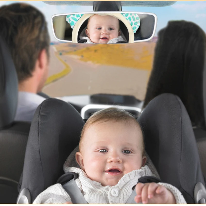 

Creative Cute Baby Rear Facing Mirrors Adjustable Safety Car Baby Mirror Back Seat Headrest Rearview Mirror View Kids Safety