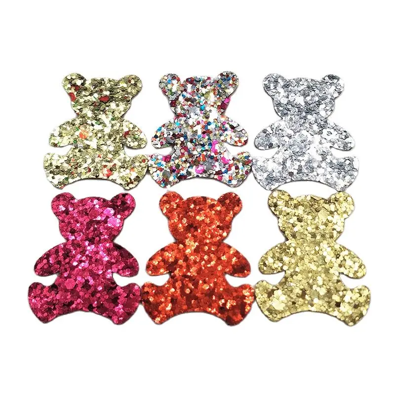 50pcs 3.5x3cm Gliter Bear Shape Padded Appliques for DIY Children headwear Accessories, DIY Garment Accessories patches
50pcs 3.5x3cm Gliter Bear Shape Padded Appliques for DIY Children headwear Accessories, DIY Garment Accessories patches