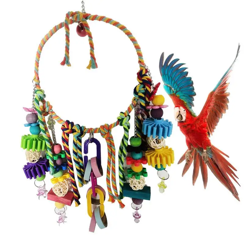 Bird Swing Pet Bird Parrot Swing Perch Biting Toy Wooden Blocks Chewing Toys For Parakeets Cockatiels Conure Lovebirds Finches
Bird Swing Pet Bird Parrot Swing Perch Biting Toy Wooden Blocks Chewing Toys For Parakeets Cockatiels Conure Lovebirds Finches